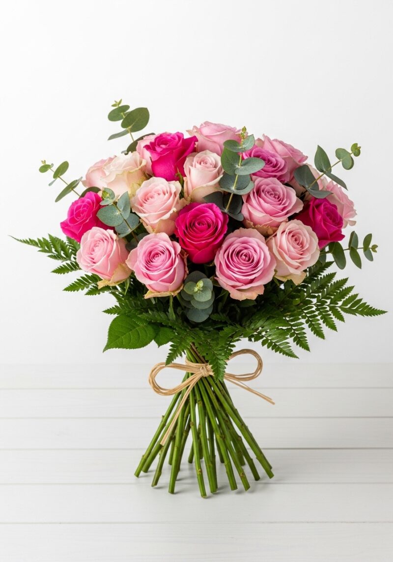 Romantik Pembe Gül Buketi #024