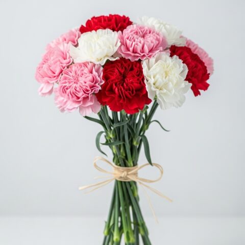 El Yapımı Karanfil Kompozisyonu #025