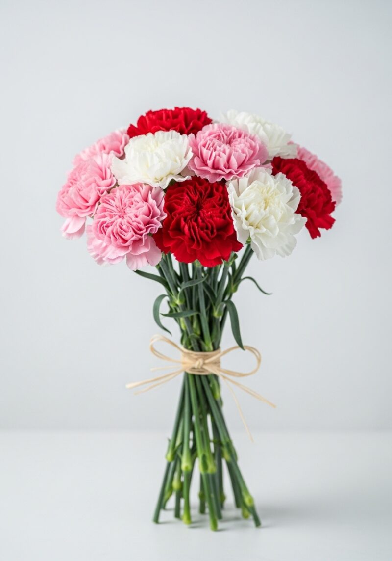 El Yapımı Karanfil Kompozisyonu #025