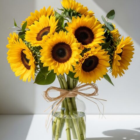 El Yapımı Ayçiçeği Aranjmanı #025