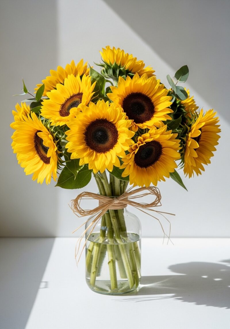 El Yapımı Ayçiçeği Aranjmanı #025