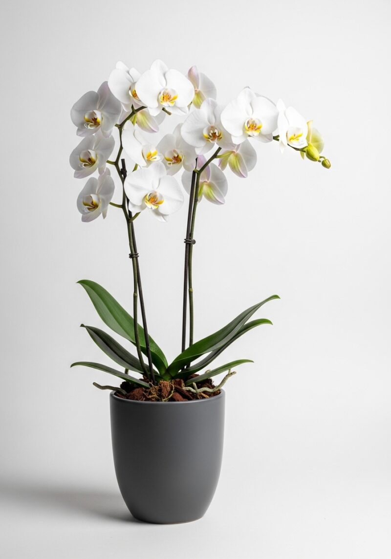 El Yapımı Orkide Kompozisyonu #025