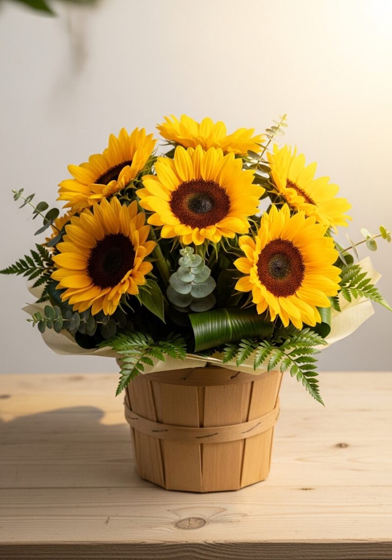 Zarif Ayçiçeği Kompozisyonu #027