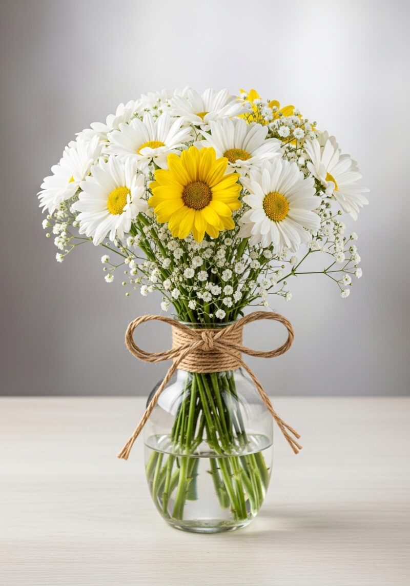 Papatya Çiçek Tasarımı #027