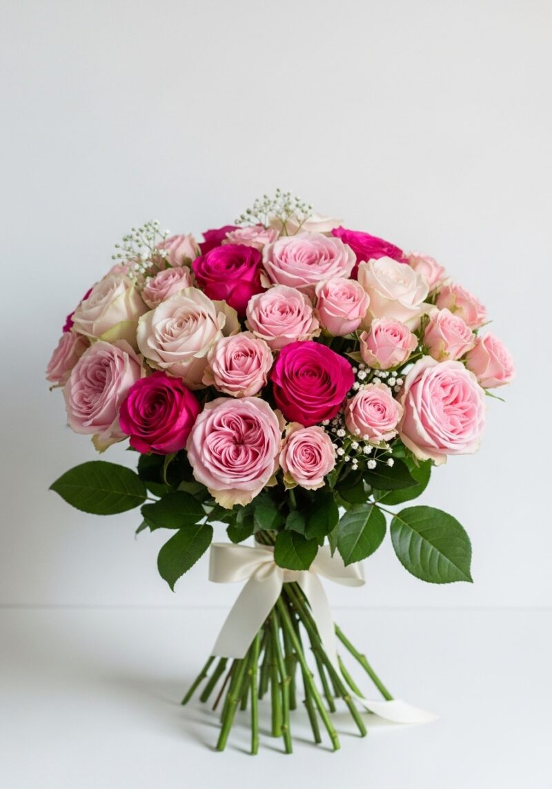 Pembe Gül Kompozisyonu #027