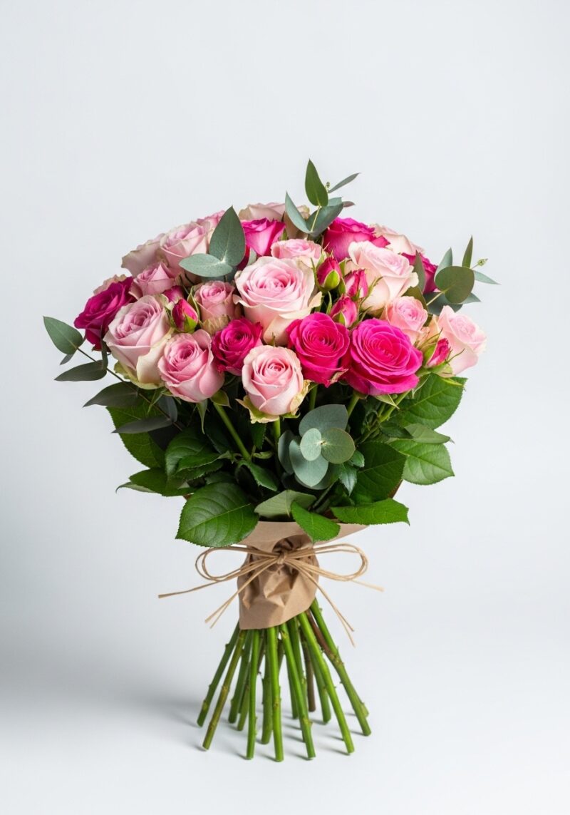 Romantik Pembe Gül Aranjmanı #028