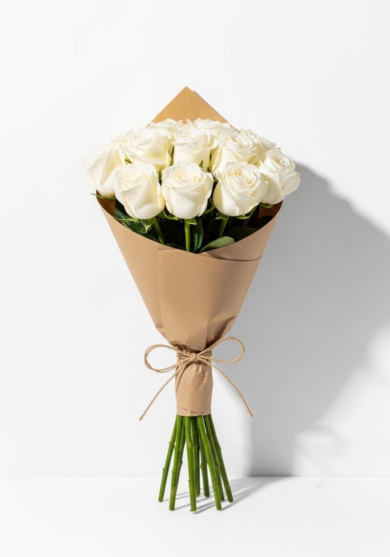 Klasik Beyaz Gül Aranjmanı #028