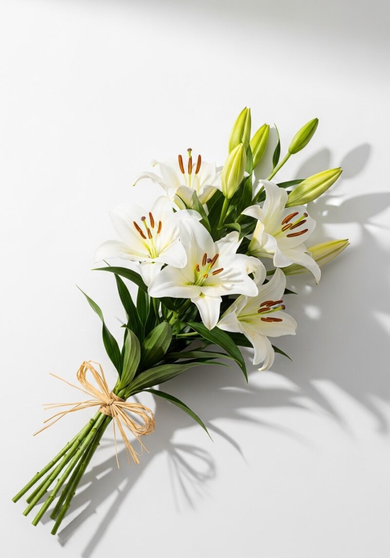 Romantik Zambak Çiçek Tasarımı #040