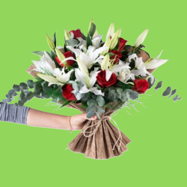 Lilyum ve Kırmızı gül